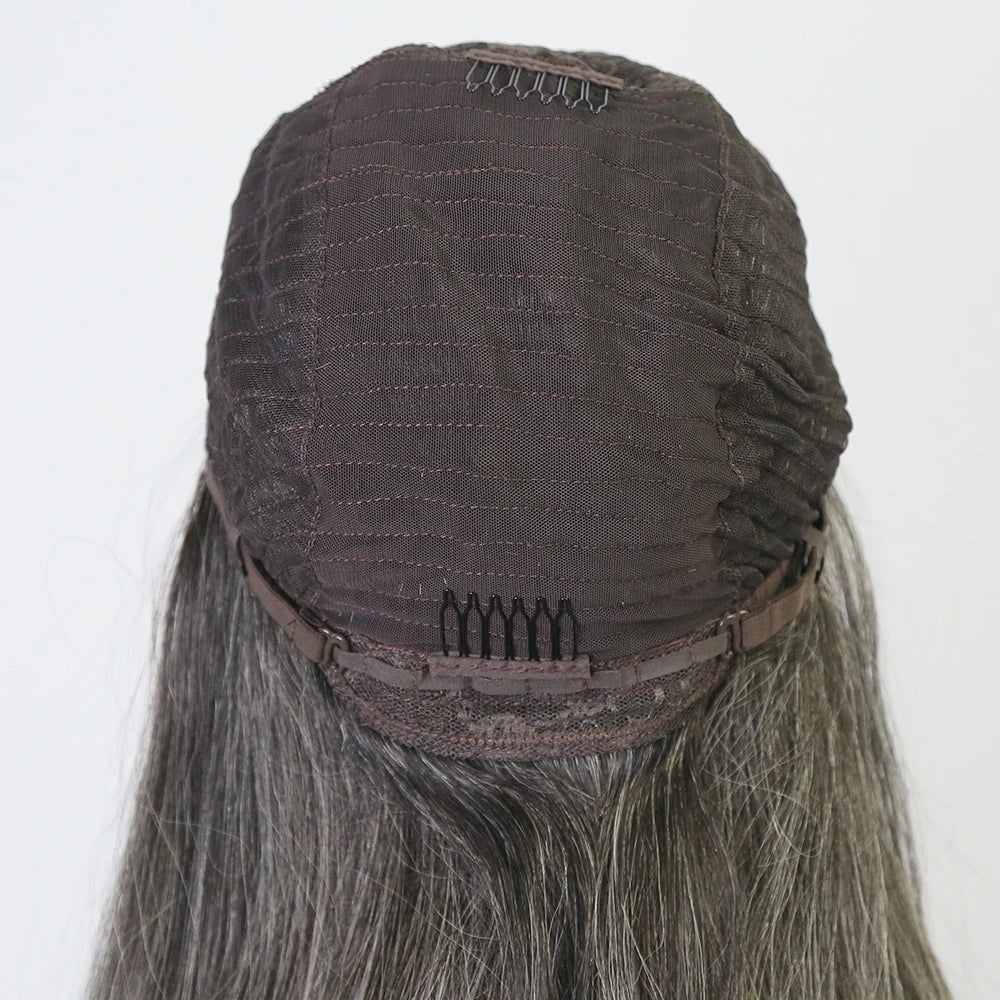 10 Inch 150% Density Straight Salt Pepper 1x4 Right T-Part Lace Front Bob Wig for Sale Y51130 - Image 7