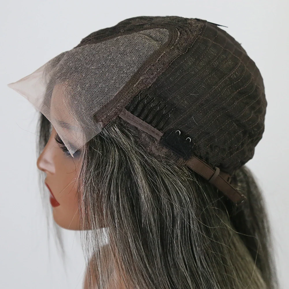 10 Inch 150% Density Straight Salt Pepper 1x4 Right T-Part Lace Front Bob Wig for Sale Y51130 - Image 8