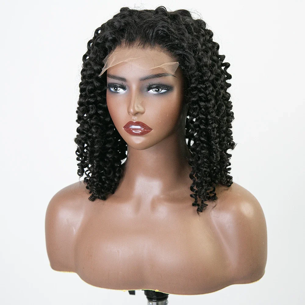 18 Inch 150% Density Curly Natural Color 5x5 Lace Front Wig for Sale Y51122 - Image 3