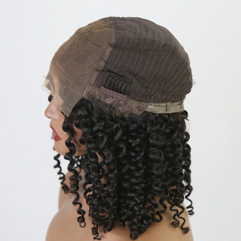 18 Inch 150% Density Curly Natural Color 5x5 Lace Front Wig for Sale Y51122 - Image 7