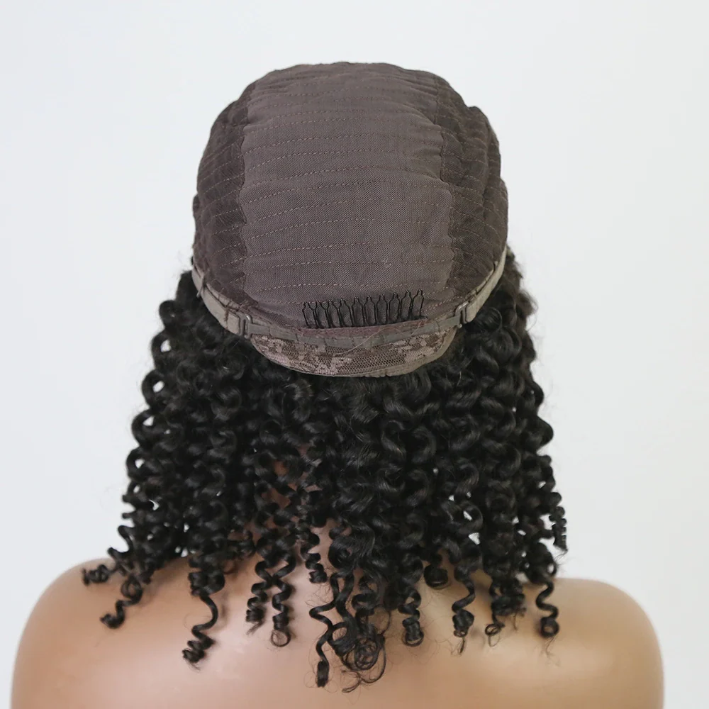 18 Inch 150% Density Curly Natural Color 5x5 Lace Front Wig for Sale Y51122 - Image 8