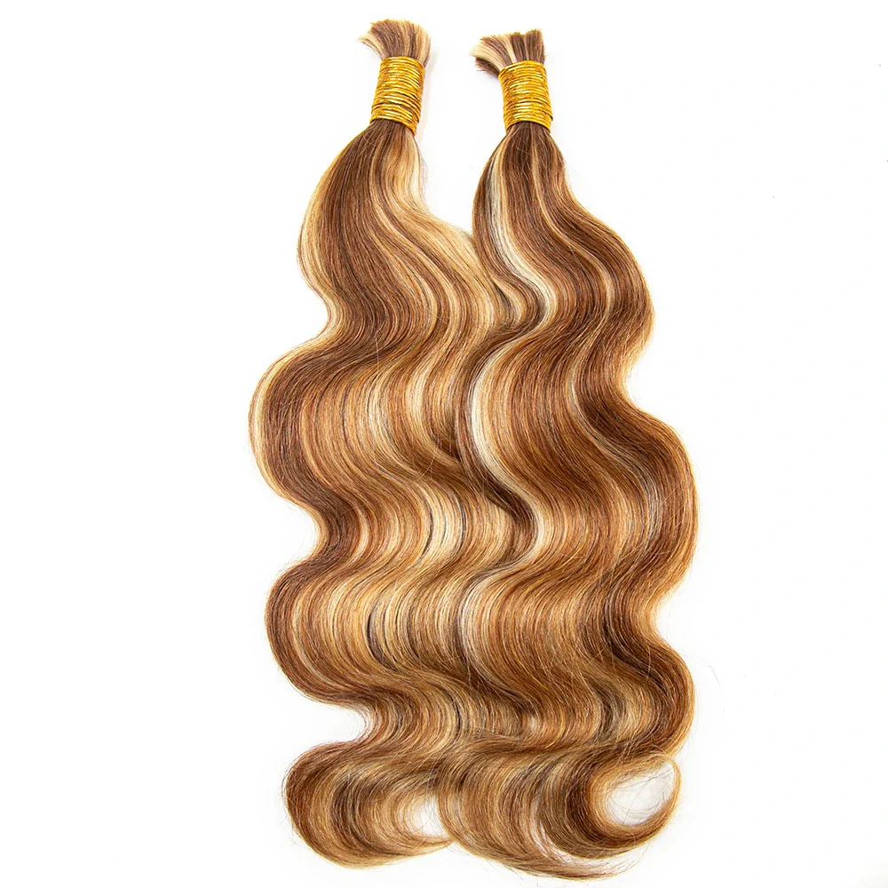 #27/#30/#613 Mix Color Blend Body Wave Bulk Human Braiding Hair - Image 4