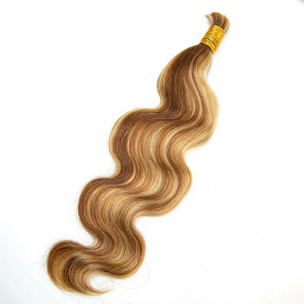#27/#30/#613 Mix Color Blend Body Wave Bulk Human Braiding Hair - Image 8