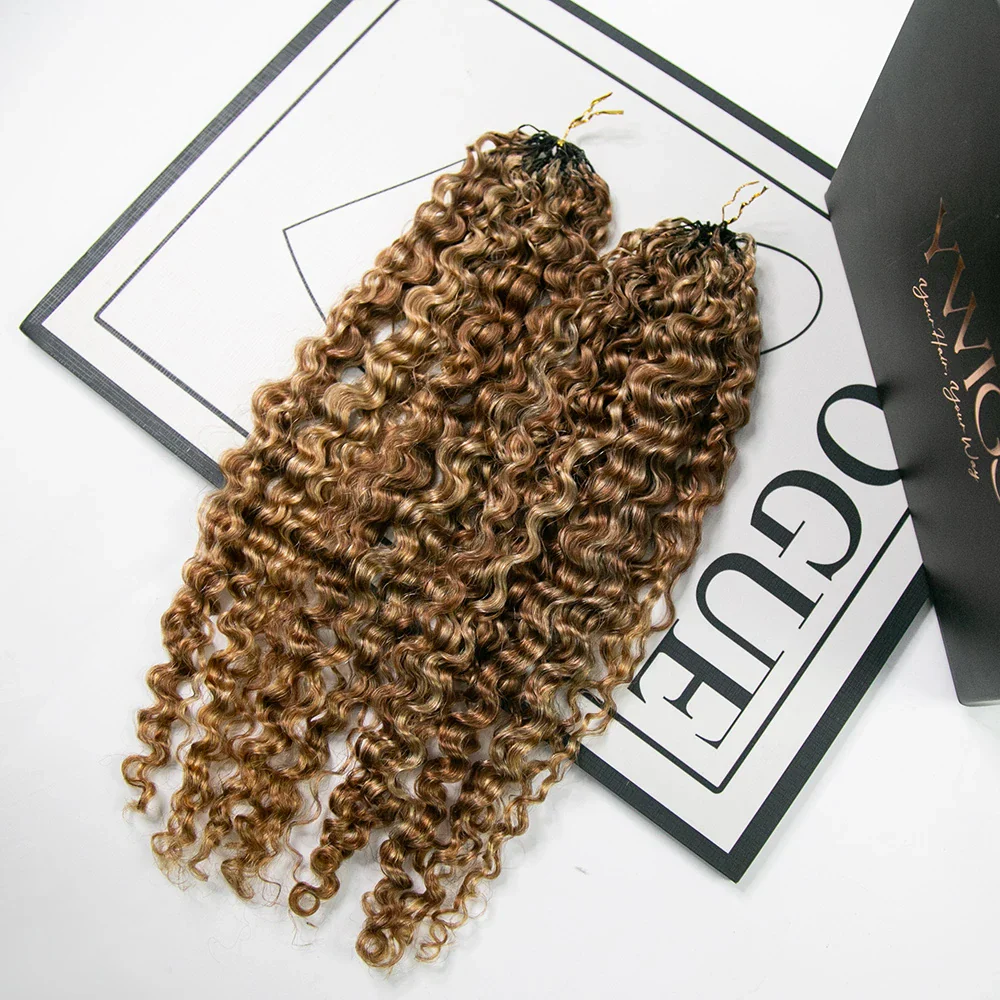 #27/30 Mix Color Blend Water Deep Wave Feather Crochet Hair