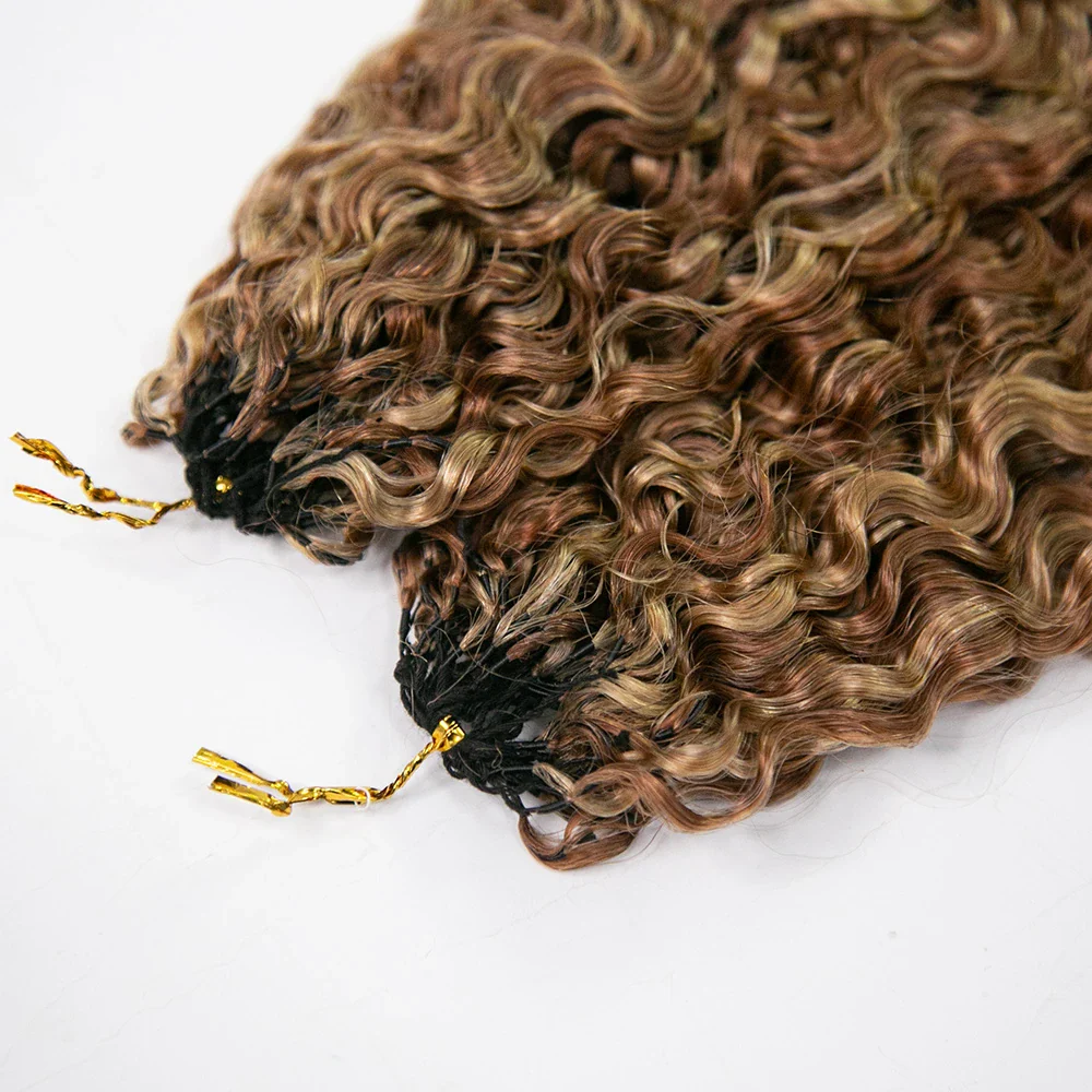 #27/30 Mix Color Blend Water Deep Wave Feather Crochet Hair - Image 3
