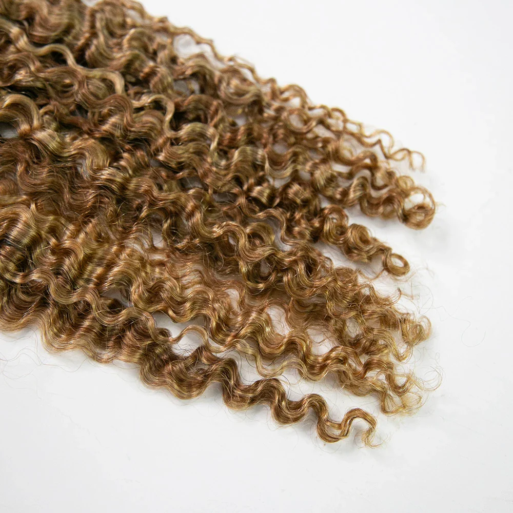 #27/30 Mix Color Blend Water Deep Wave Feather Crochet Hair - Image 4