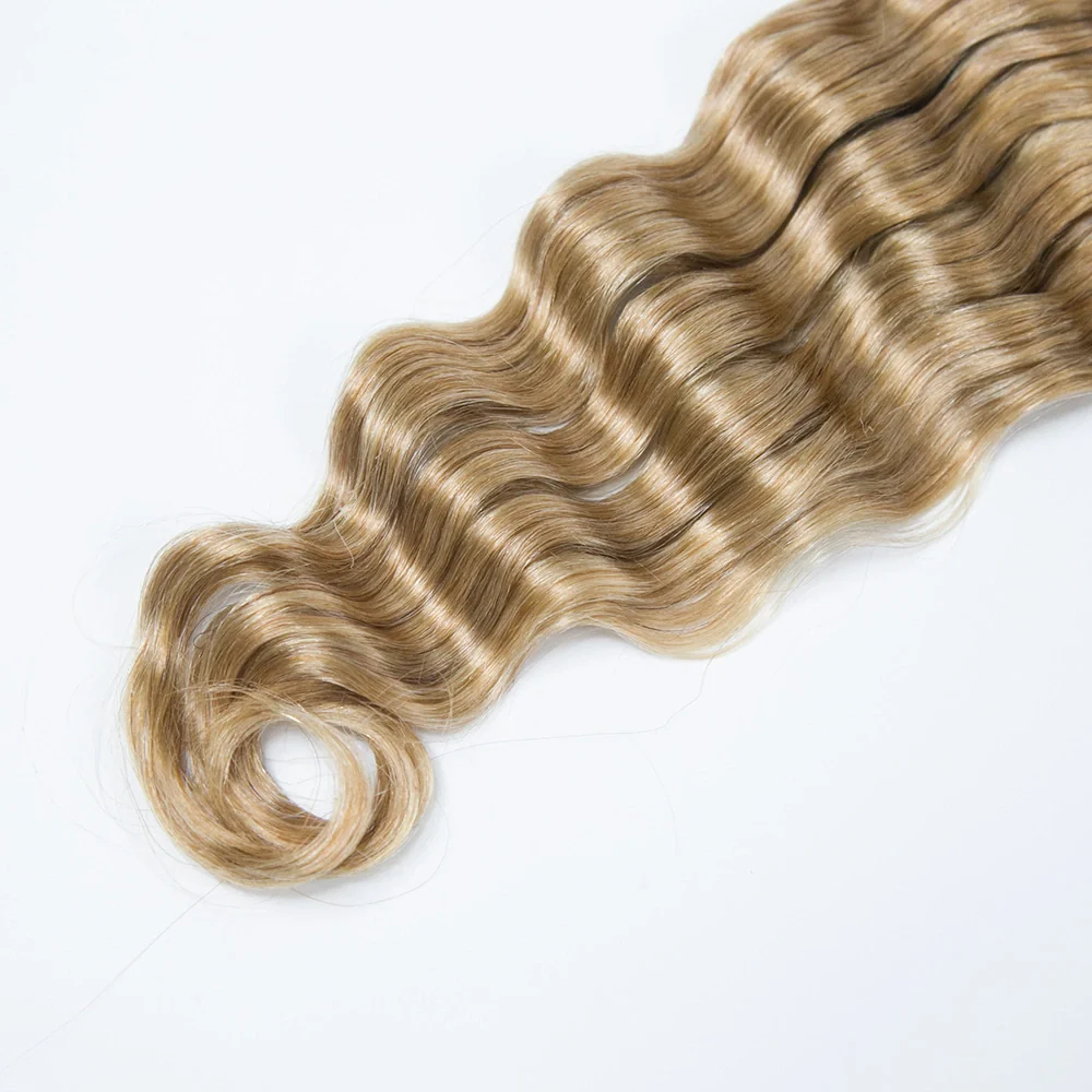 #27 Honey Blonde Loose Deep Wave Bulk Hair Extensions for Braiding - Image 6