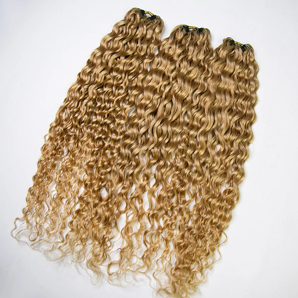 #27 Honey Blonde Spanish Curl Human Crochet Hair - Image 4