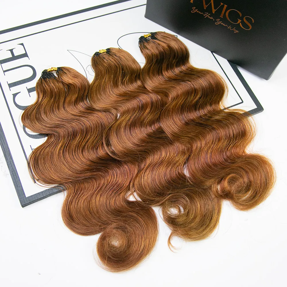 #30 Light Brown Body Wave Human Crochet Hair for Braiding