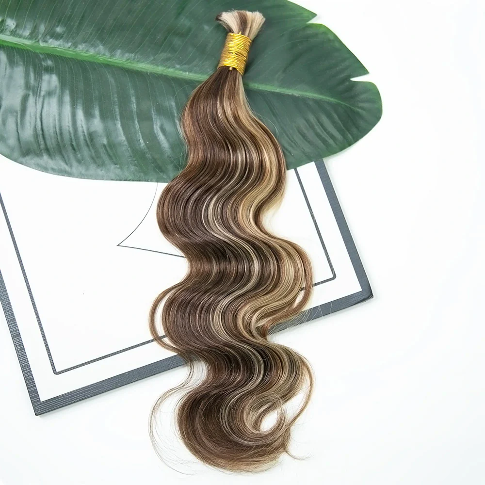 #4/#27/#30 Mix Color Blend Body Wave Bulk Human Braiding Hair - Image 3