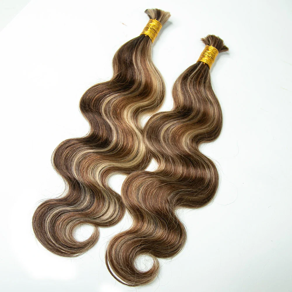 #4/#27/#30 Mix Color Blend Body Wave Bulk Human Braiding Hair - Image 6