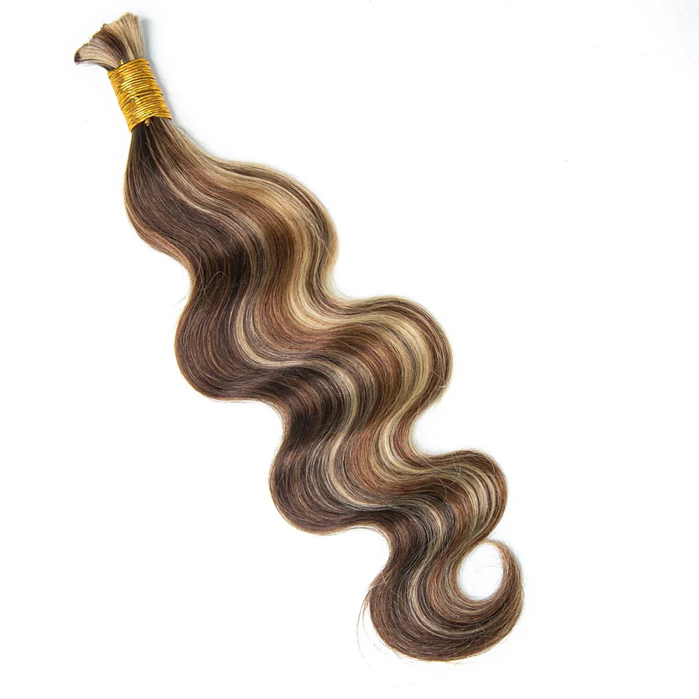 #4/#27/#30 Mix Color Blend Body Wave Bulk Human Braiding Hair - Image 8
