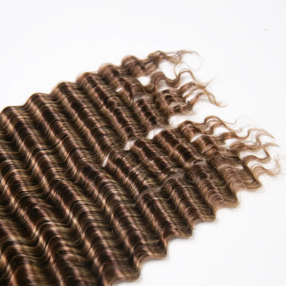 #4/27/30 Mix Color Blend Deep Wave Human Crochet Hair - Image 5