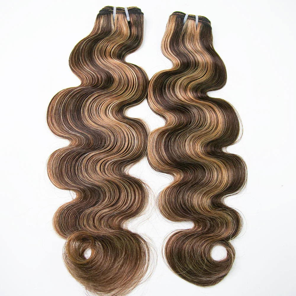 #4/#27/#30 Mix Color Blend Double Drawn Burmese Body Wave Weft Bundles - Image 5