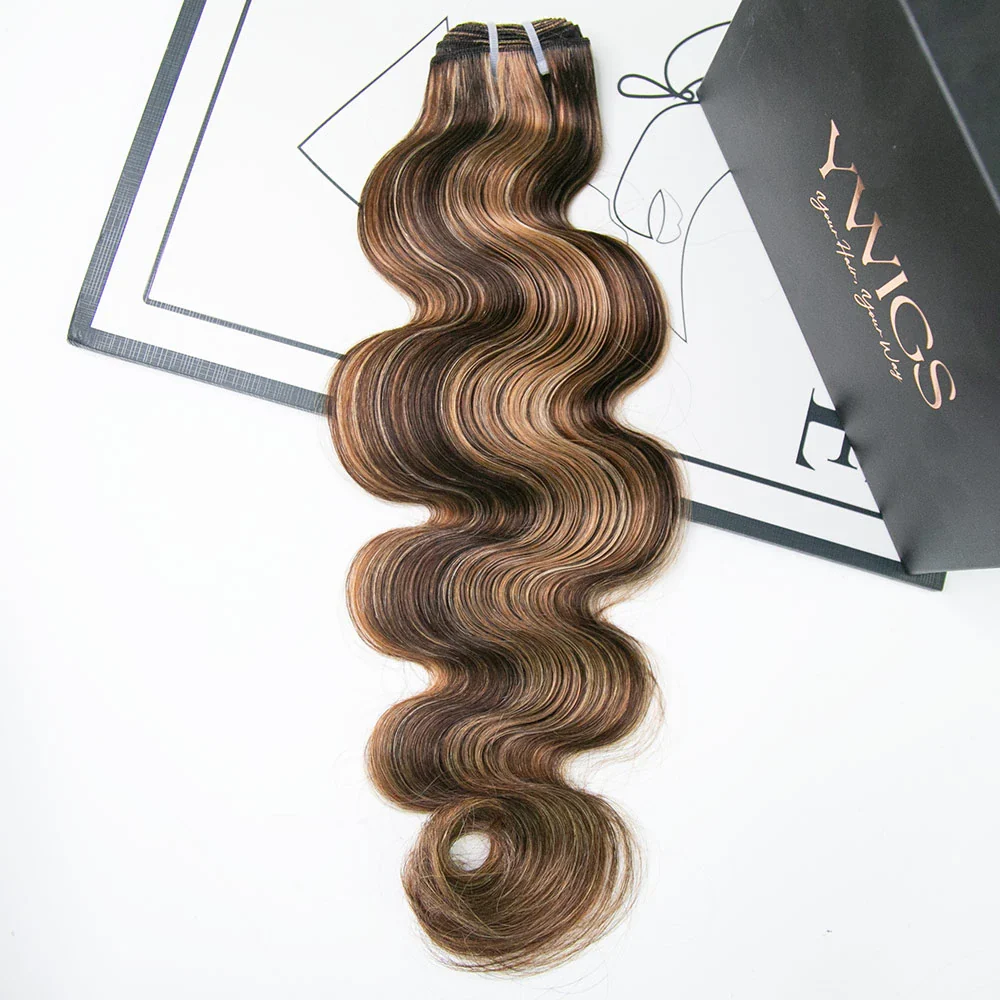 #4/#27/#30 Mix Color Blend Double Drawn Burmese Body Wave Weft Bundles - Image 6