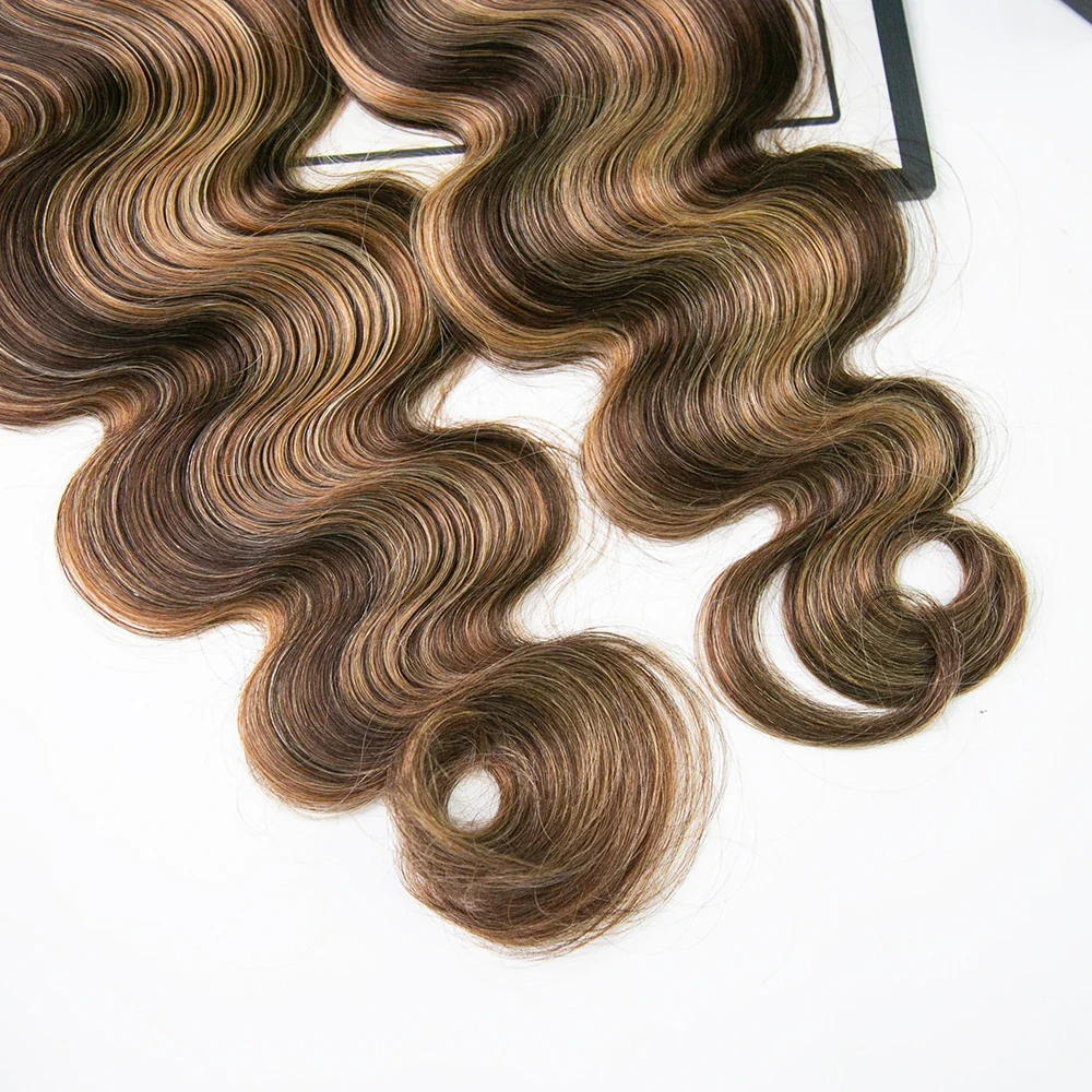 #4/#27/#30 Mix Color Blend Double Drawn Burmese Body Wave Weft Bundles - Image 8