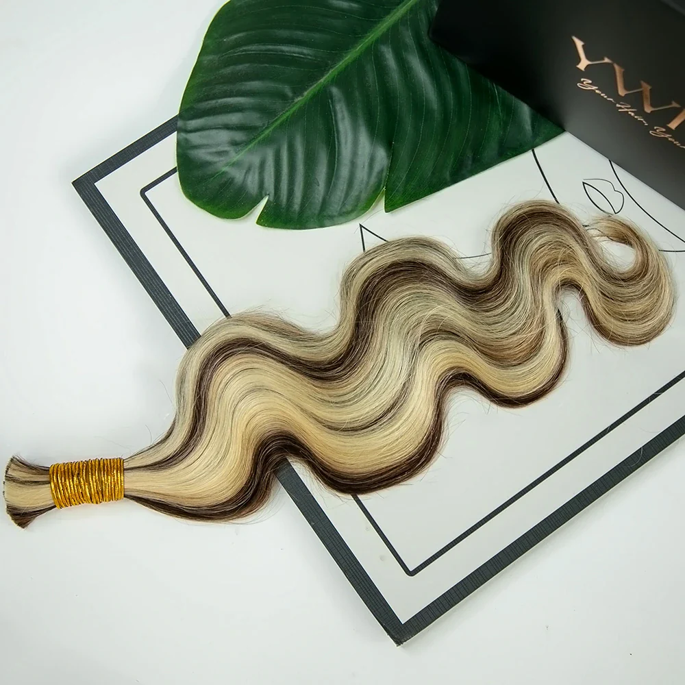 #4/#27/#613 Mix Color Blend Body Wave Bulk Human Braiding Hair - Image 5