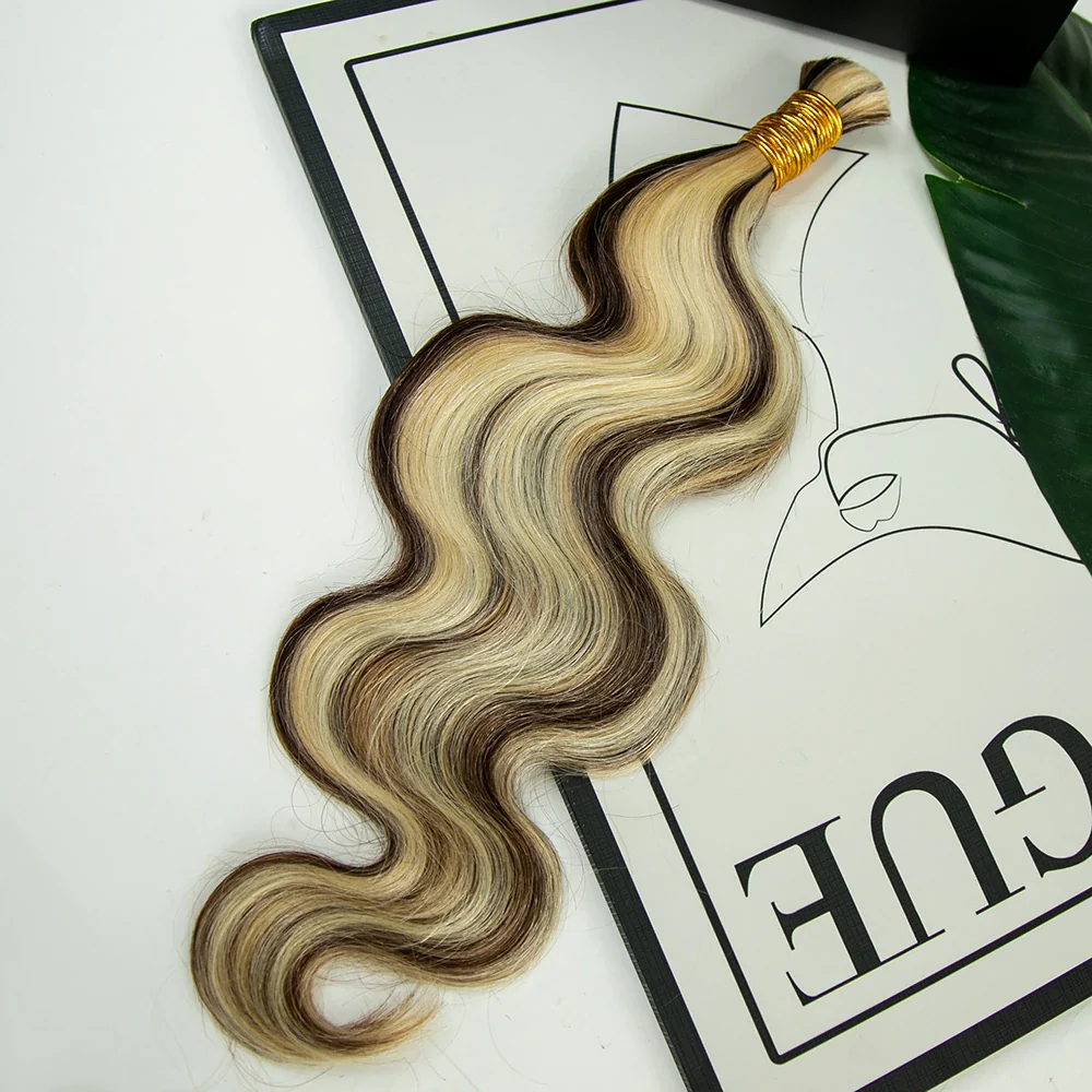 #4/#27/#613 Mix Color Blend Body Wave Bulk Human Braiding Hair - Image 6