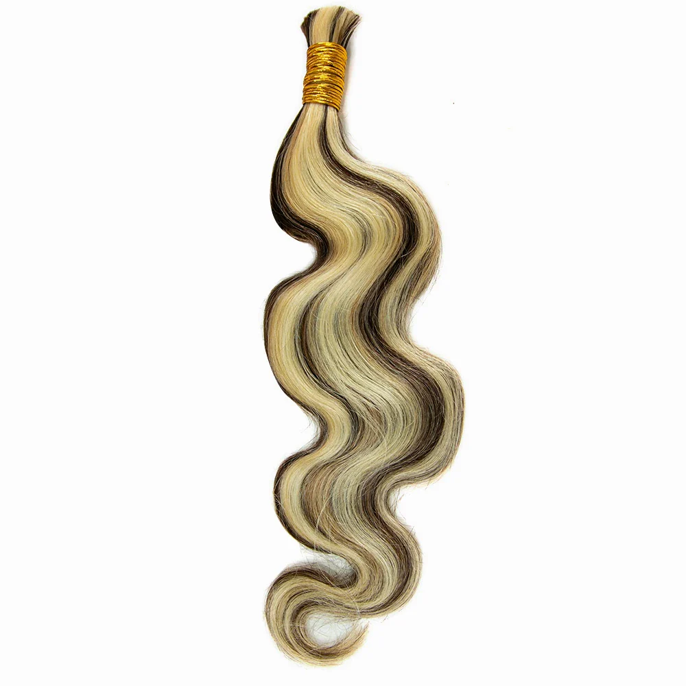 #4/#27/#613 Mix Color Blend Body Wave Bulk Human Braiding Hair - Image 7