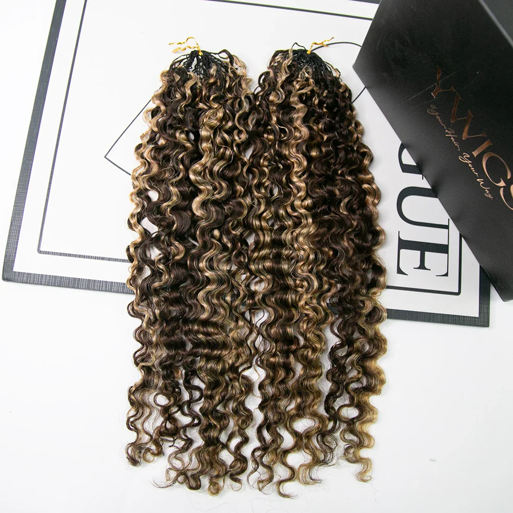 #4/27 Mix Color Blend Water Deep Wave Human Crochet Hair - Image 2