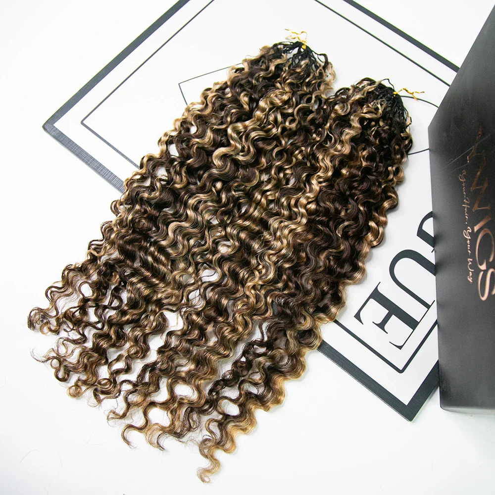 #4/27 Mix Color Blend Water Deep Wave Human Crochet Hair - Image 3
