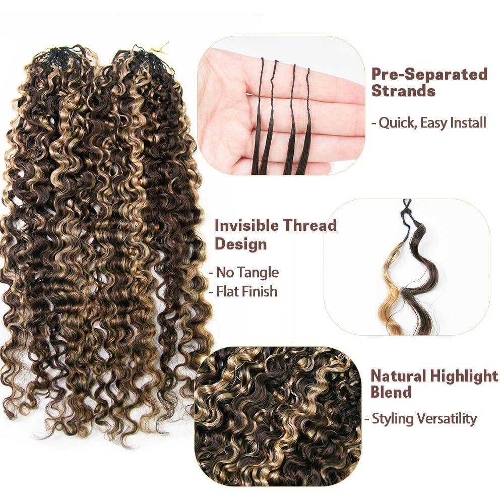 #4/27 Mix Color Blend Water Deep Wave Human Crochet Hair - Image 4