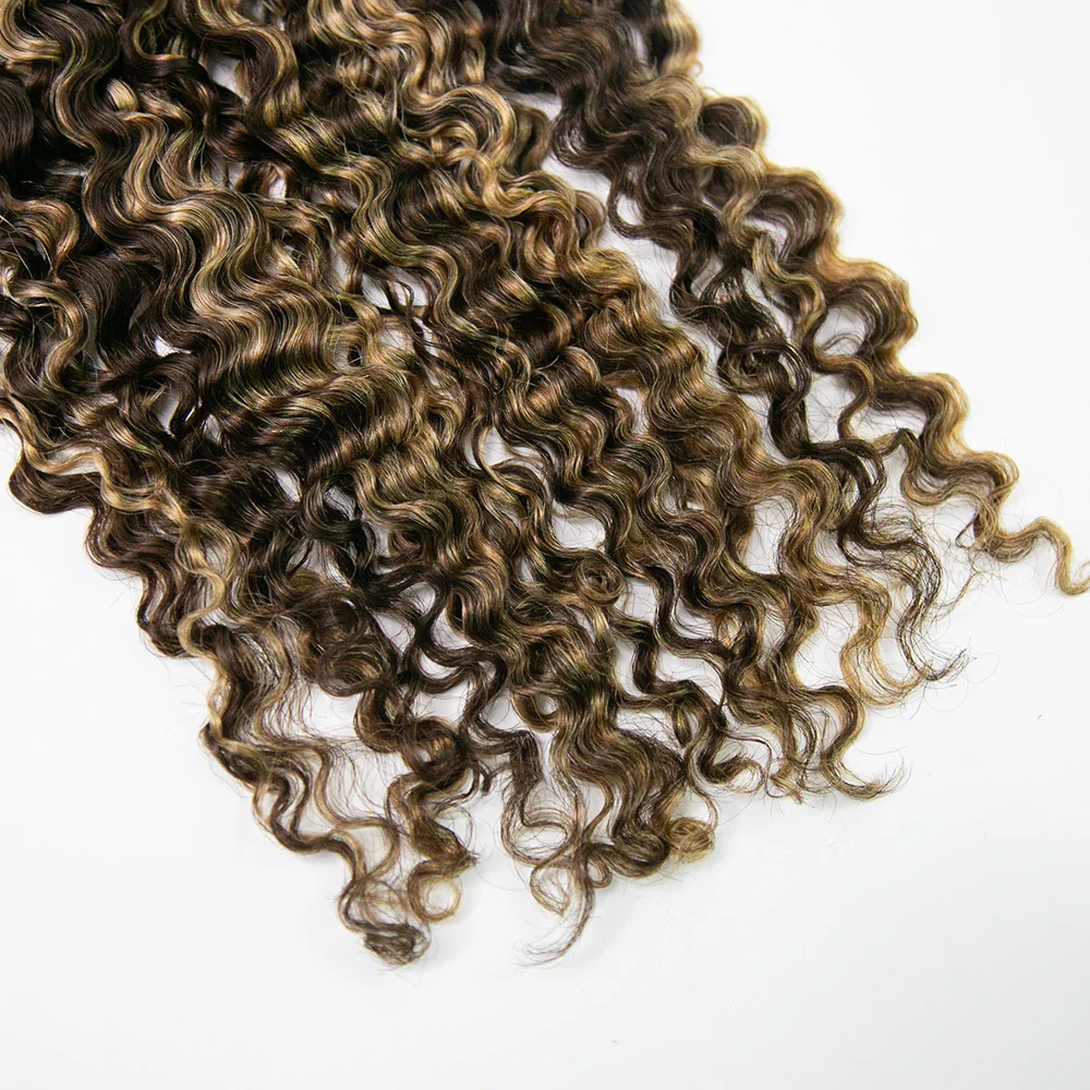 #4/27 Mix Color Blend Water Deep Wave Human Crochet Hair - Image 6