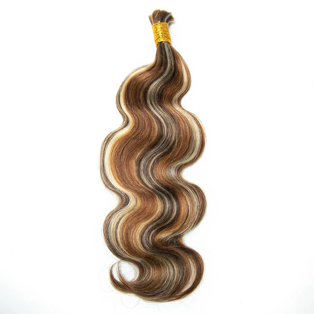 #4/#30/#613 Mix Color Blend Body Wave Bulk Human Braiding Hair - Image 7