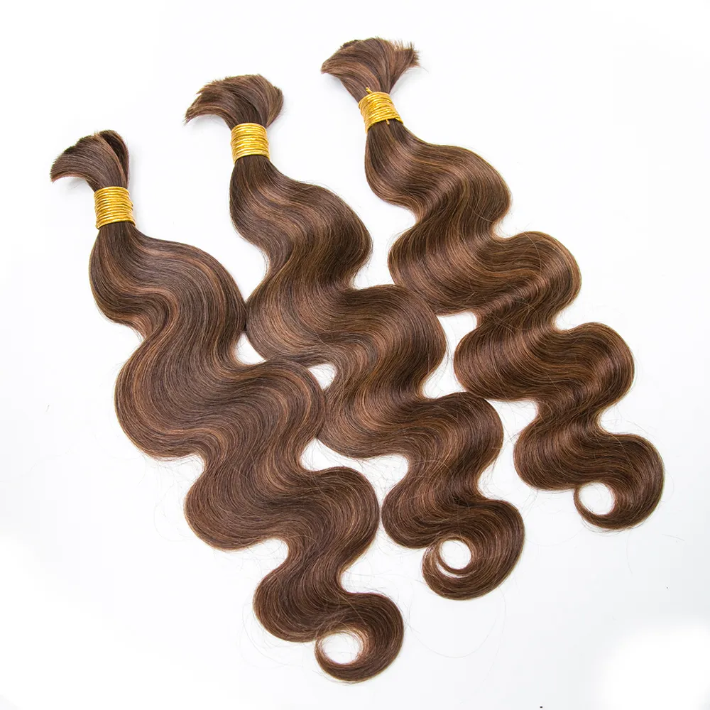 #4/#30 Mix Color Blend Body Wave Bulk Human Braiding Hair - Image 4