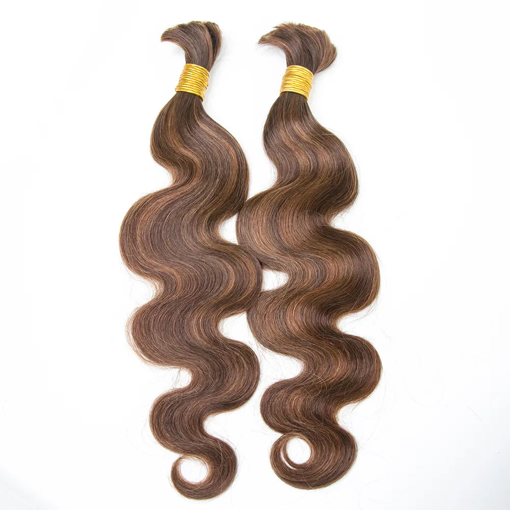 #4/#30 Mix Color Blend Body Wave Bulk Human Braiding Hair - Image 5