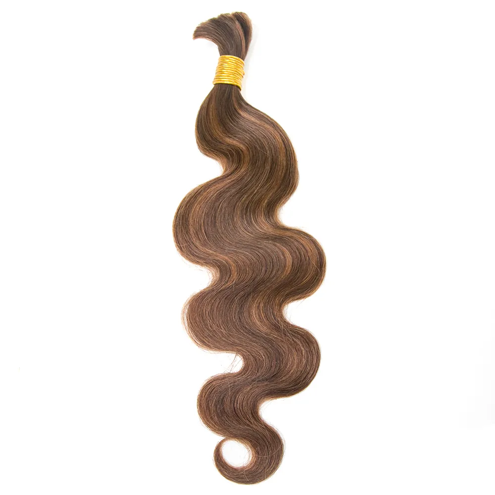 #4/#30 Mix Color Blend Body Wave Bulk Human Braiding Hair - Image 6