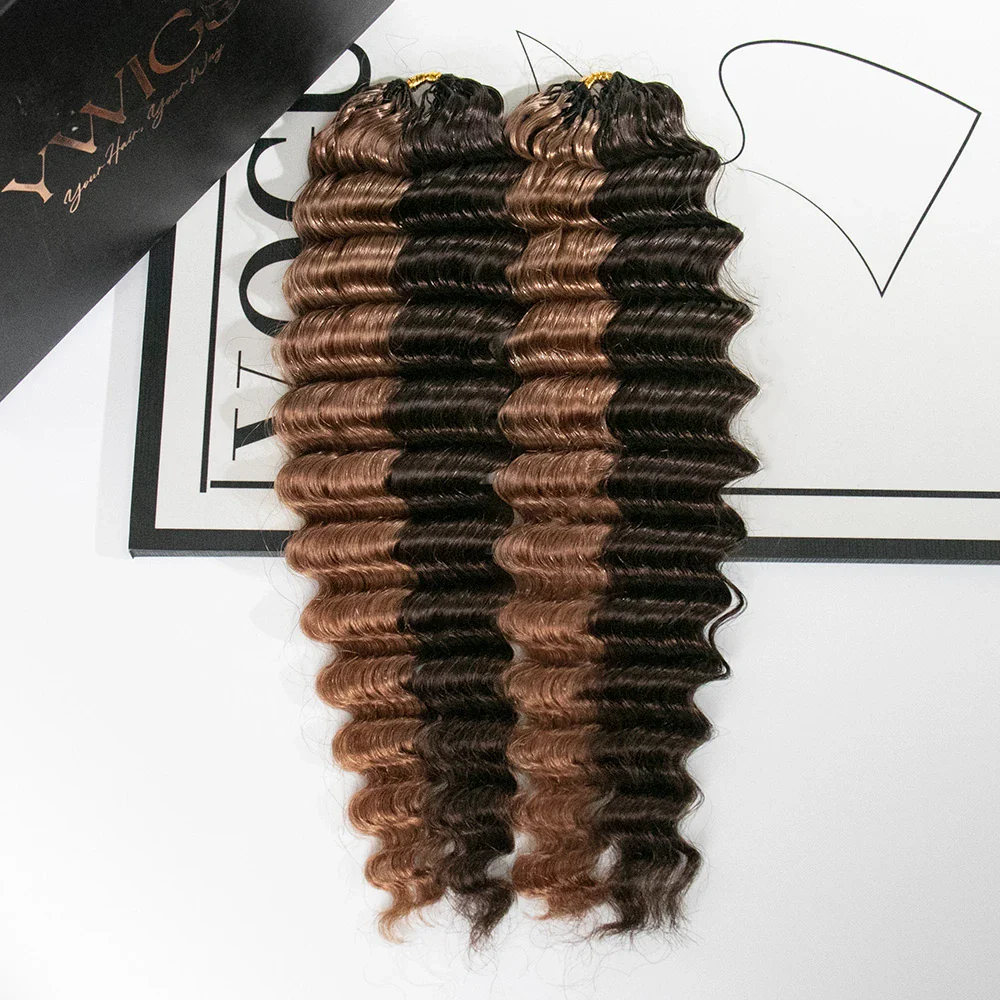 #4/#30 Mix Color Blend Deep Wave Crochet Human Hair