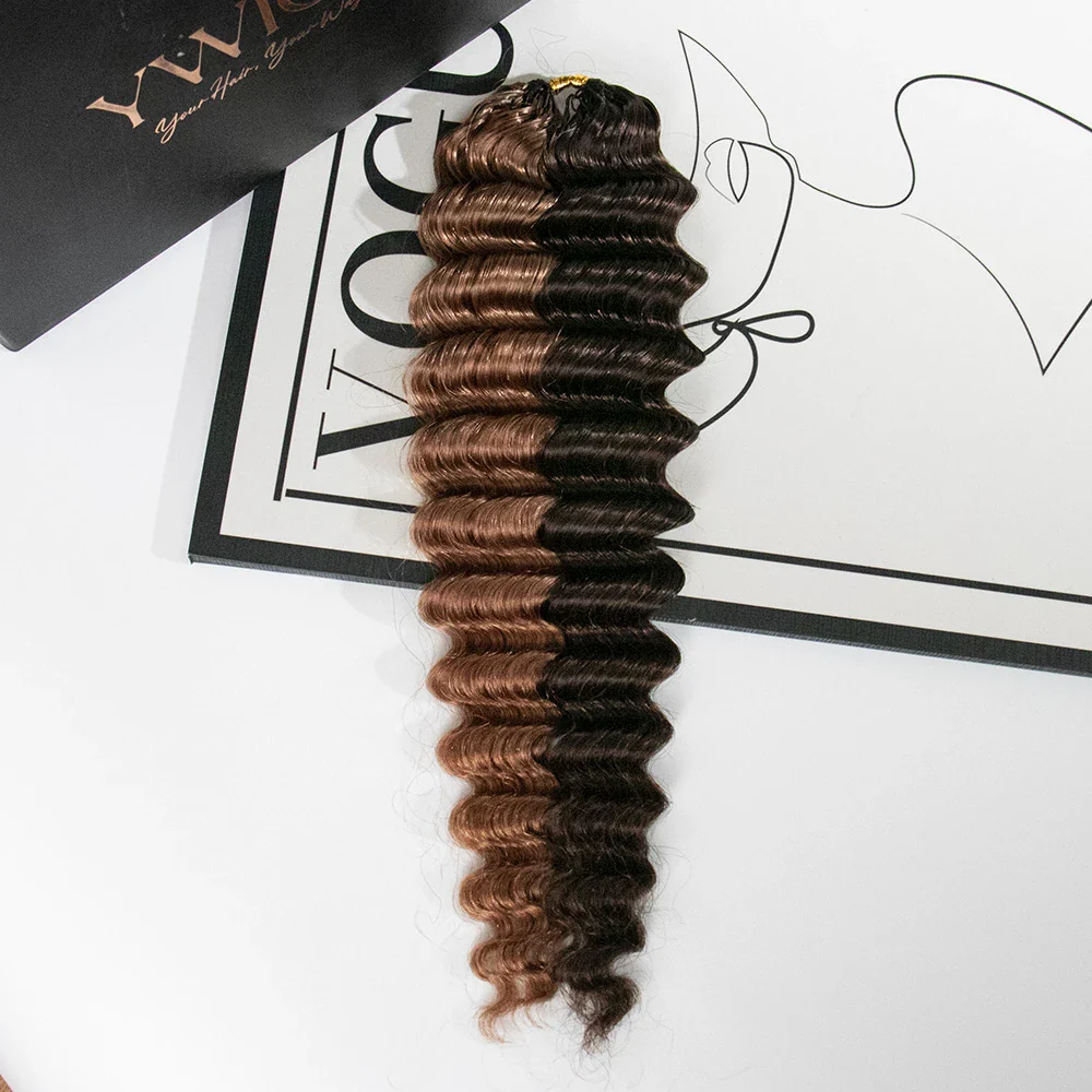 #4/#30 Mix Color Blend Deep Wave Crochet Human Hair - Image 4