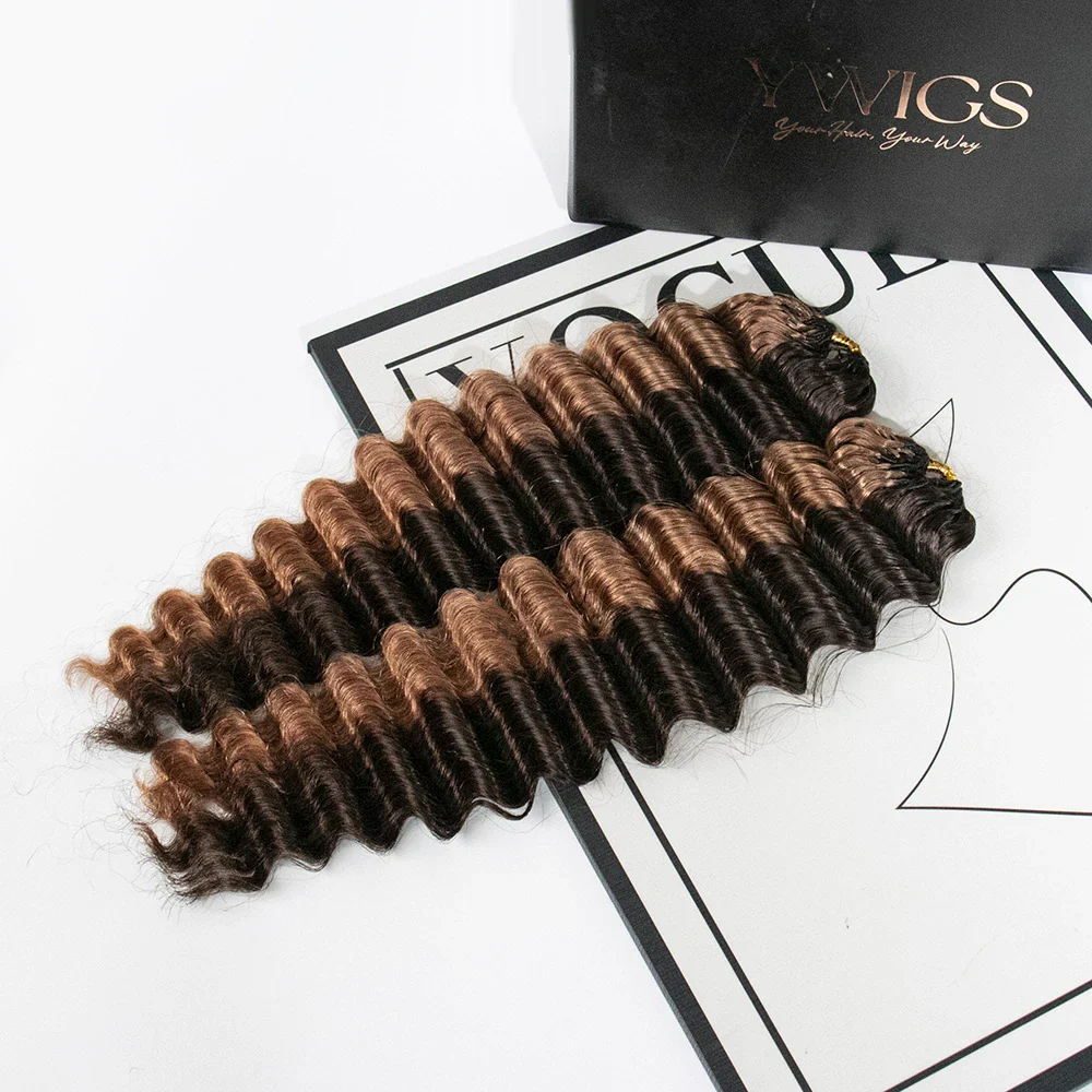 #4/#30 Mix Color Blend Deep Wave Crochet Human Hair - Image 6