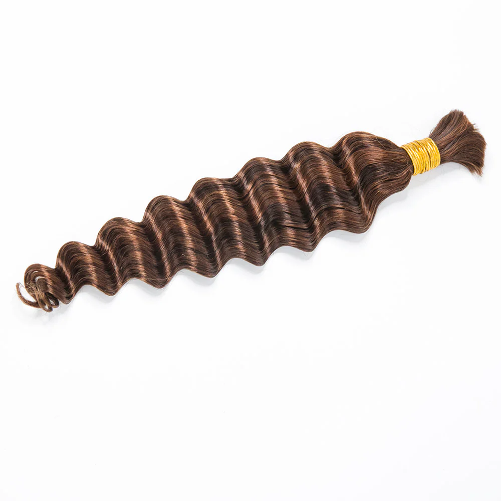 #4/#30 Mix Color Blend Loose Deep Wave Bulk Human Braiding Hair - Image 9