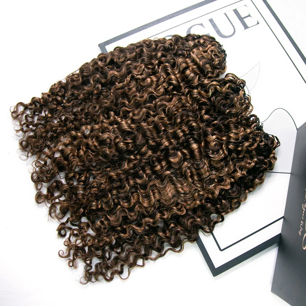 #4/30 Mix Color Blend Water Deep Wave Feather Crochet Hair - Image 2