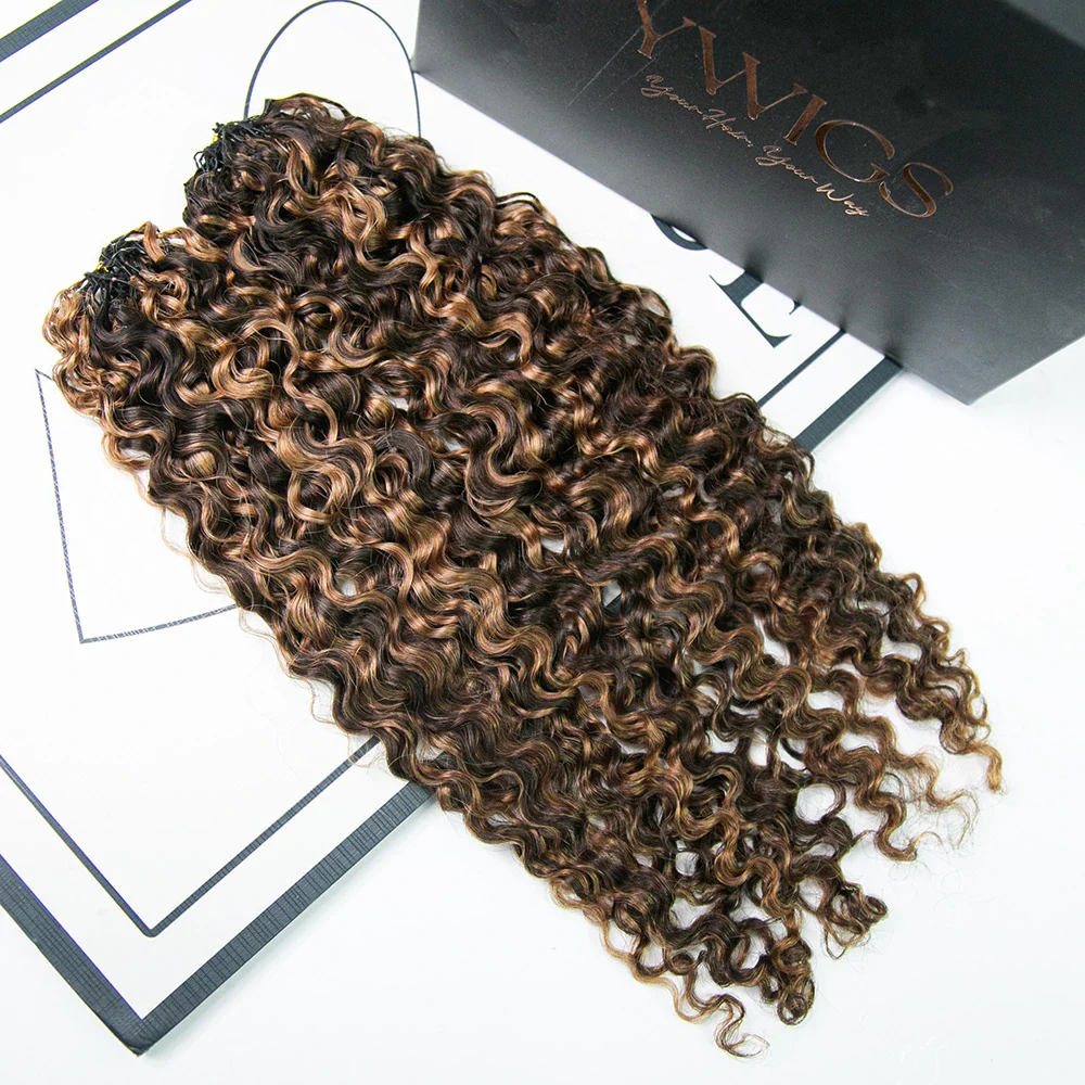 #4/30 Mix Color Blend Water Deep Wave Feather Crochet Hair - Image 5