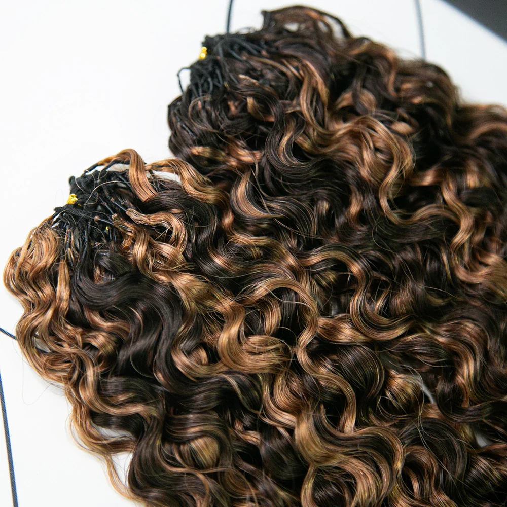 #4/30 Mix Color Blend Water Deep Wave Feather Crochet Hair - Image 6