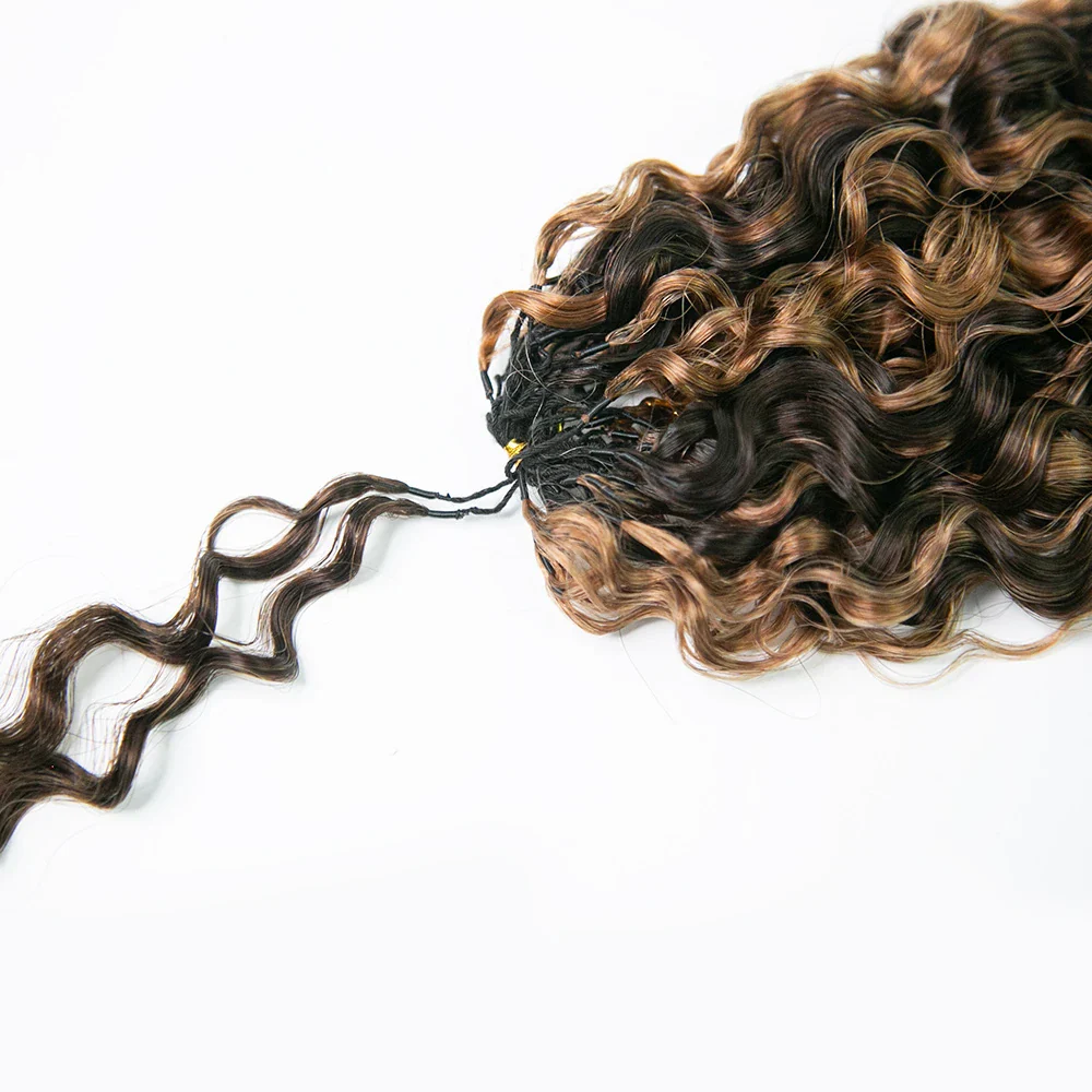 #4/30 Mix Color Blend Water Deep Wave Feather Crochet Hair - Image 7