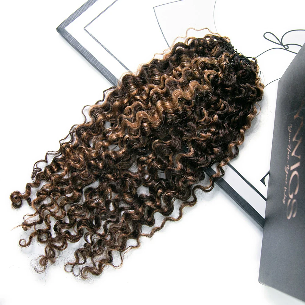 #4/30 Mix Color Blend Water Deep Wave Feather Crochet Hair - Image 9