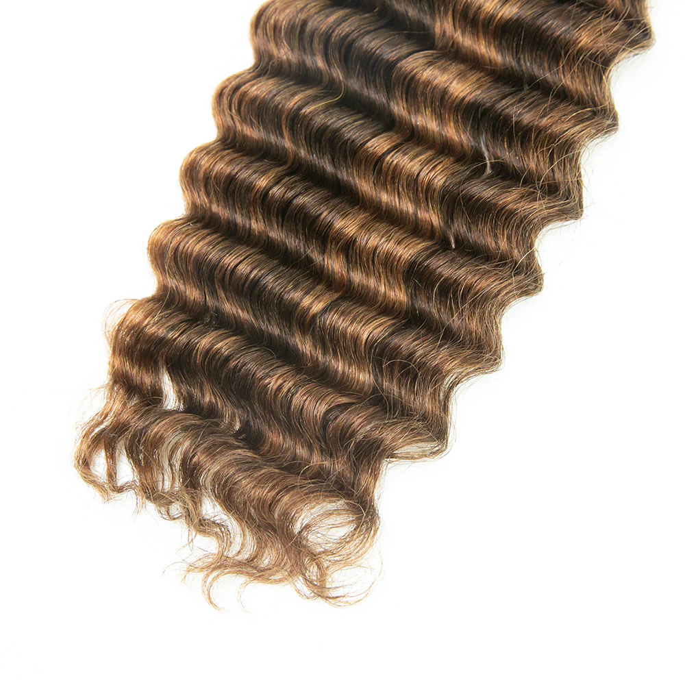 #4/#30 Piano Color Deep Wave Bulk Hair Extensions for Braiding - Image 5