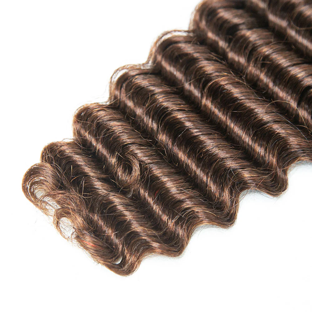 #4 Medium Brown Deep Wave Bulk Hair Extensions for Braiding - Image 12