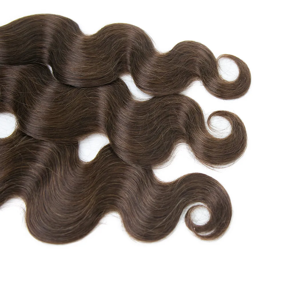 #4 Medium Brown Body Wave Bulk Human Braiding Hair - Image 6