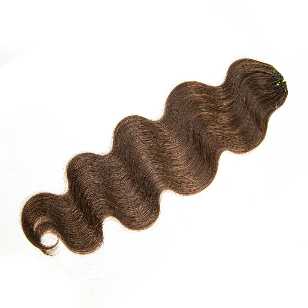 #4 Medium Brown Body Wave Human Crochet Hair - Image 6