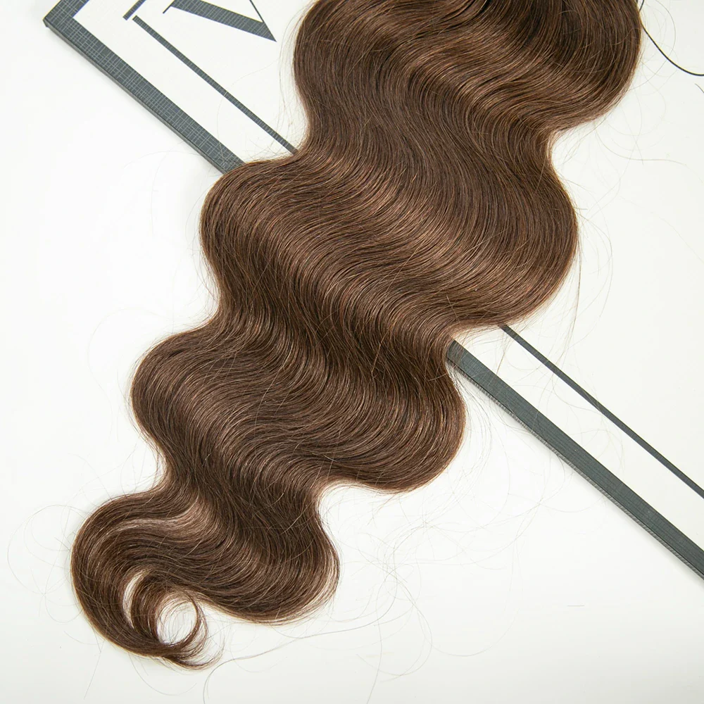 #4 Medium Brown Body Wave Human Crochet Hair - Image 9