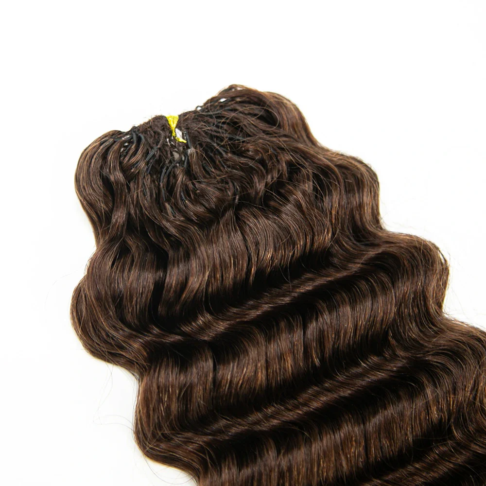 #4 Medium Brown Deep Wave Human Crochet Hair for Braiding - Image 7