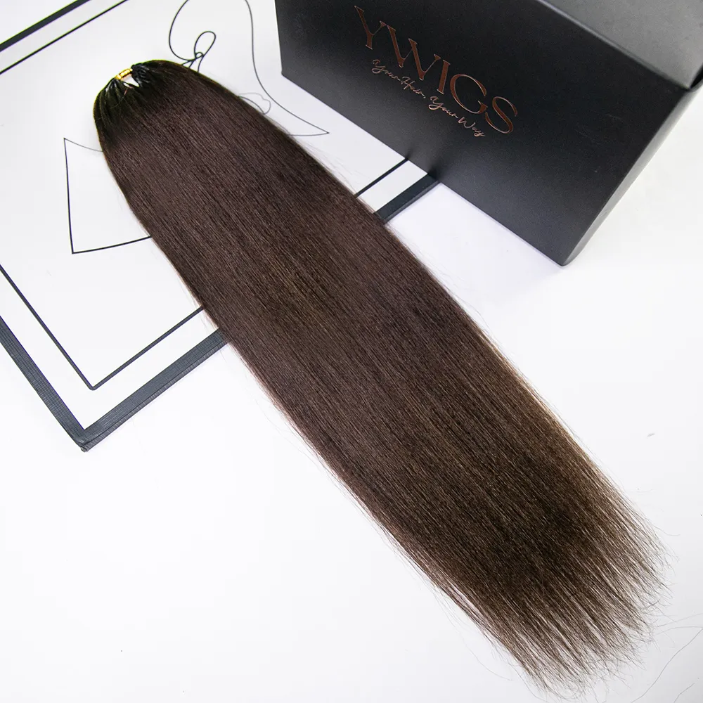 #4 Medium Brown Light Yaki Human Crochet Hair - Image 5