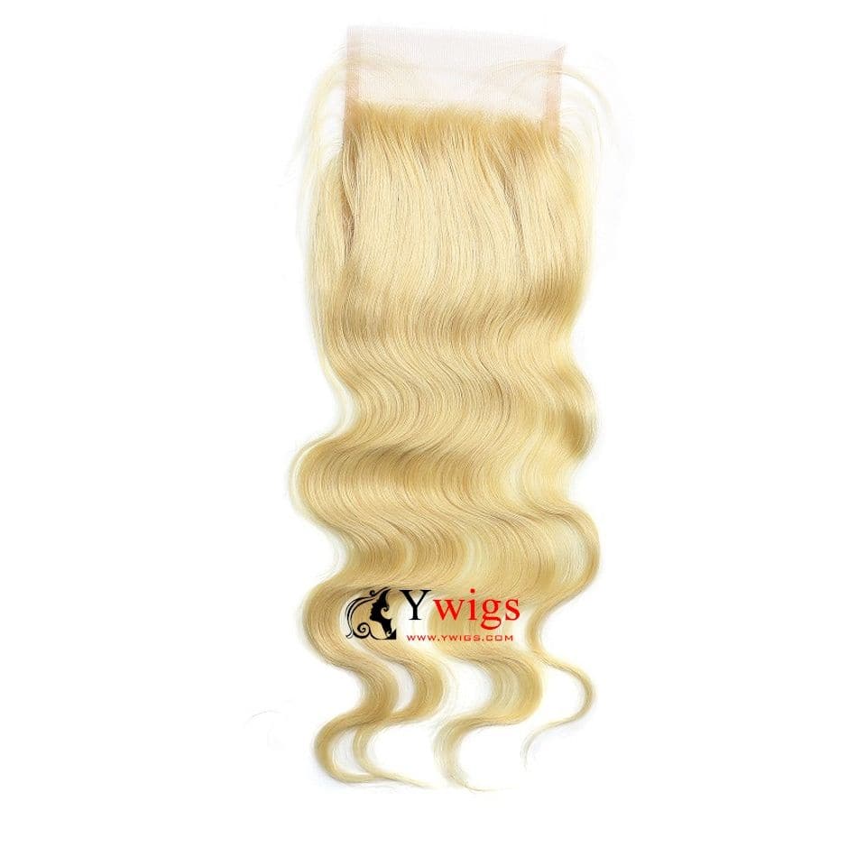 #613 Blonde Body Wave Brazilian Hair 4x4 Lace Closure LSB04-#613 - Image 4