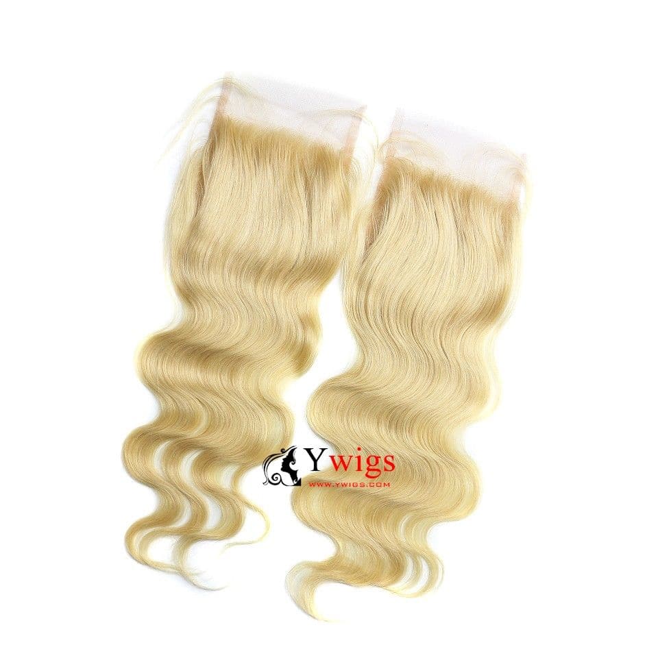 #613 Blonde Body Wave Brazilian Hair 4x4 Lace Closure LSB04-#613 - Image 5