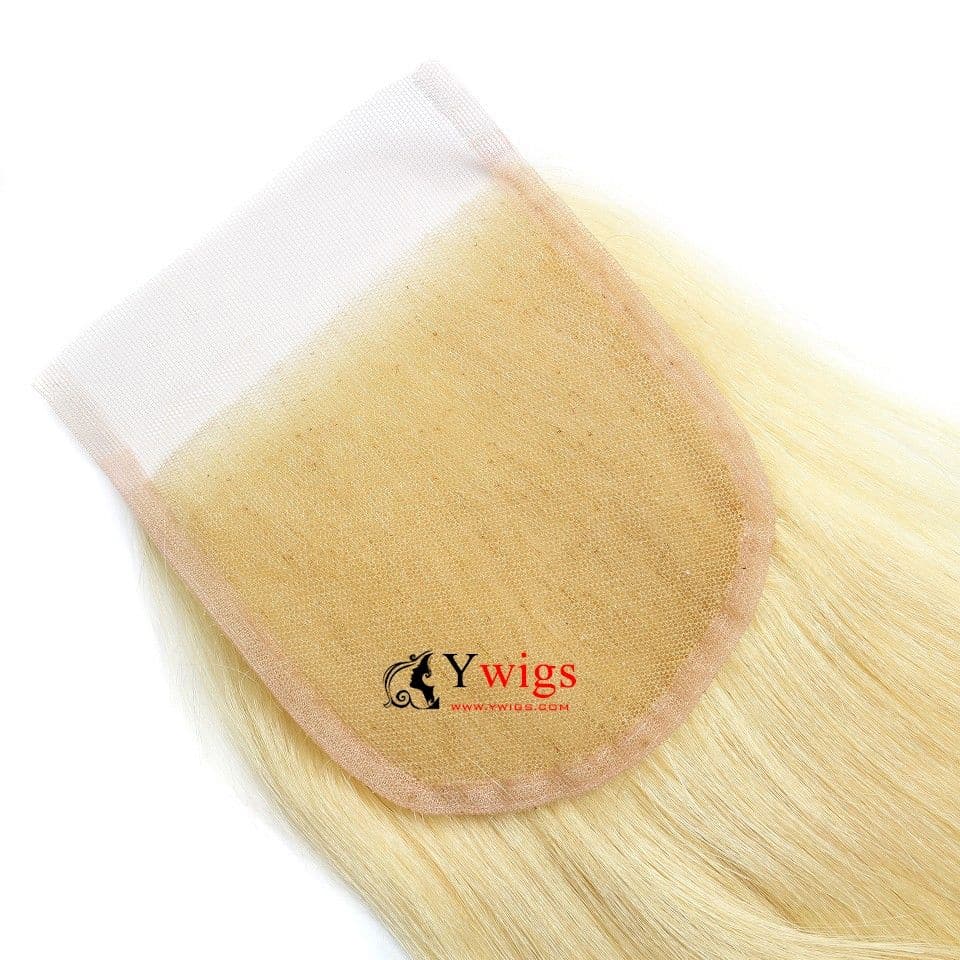 #613 Blonde Straight Brazilian Hair 4x4 Lace Closure LSP01-#613 - Image 5